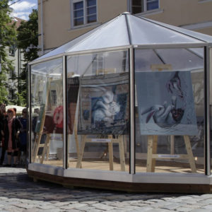 Näitus "Lend 2016" Lõputöö kaitsmine Tartu raekojaplatsis, 2016