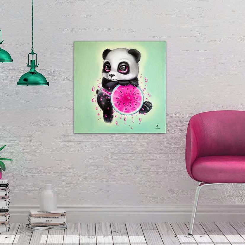 Õlimaal Pandamelon Alisa Vasina maal ruumis