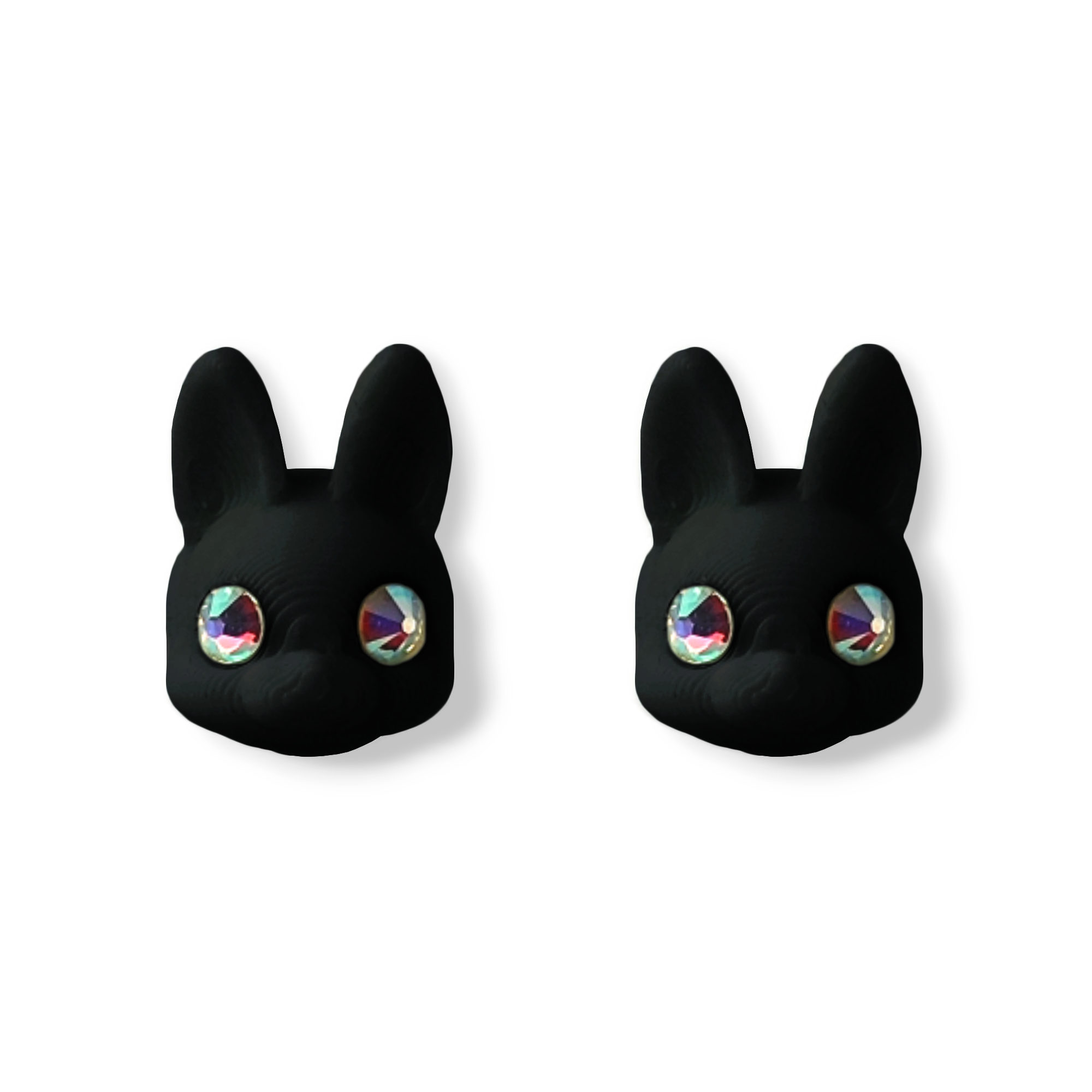 Must janku polt eest Musta jänese nööpkõrvarõngad