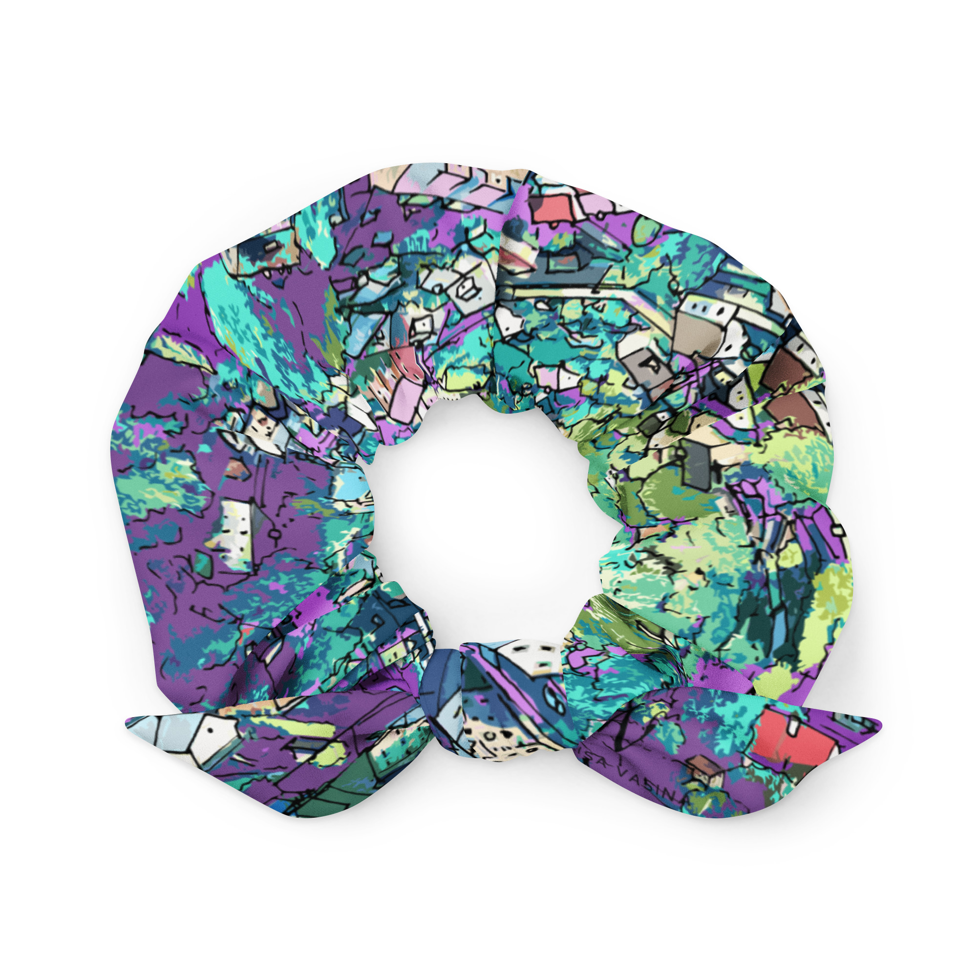 all-over-print-recycled-scrunchie-white-front-68581d531ad87.jpg Juuksekumm Supilinn