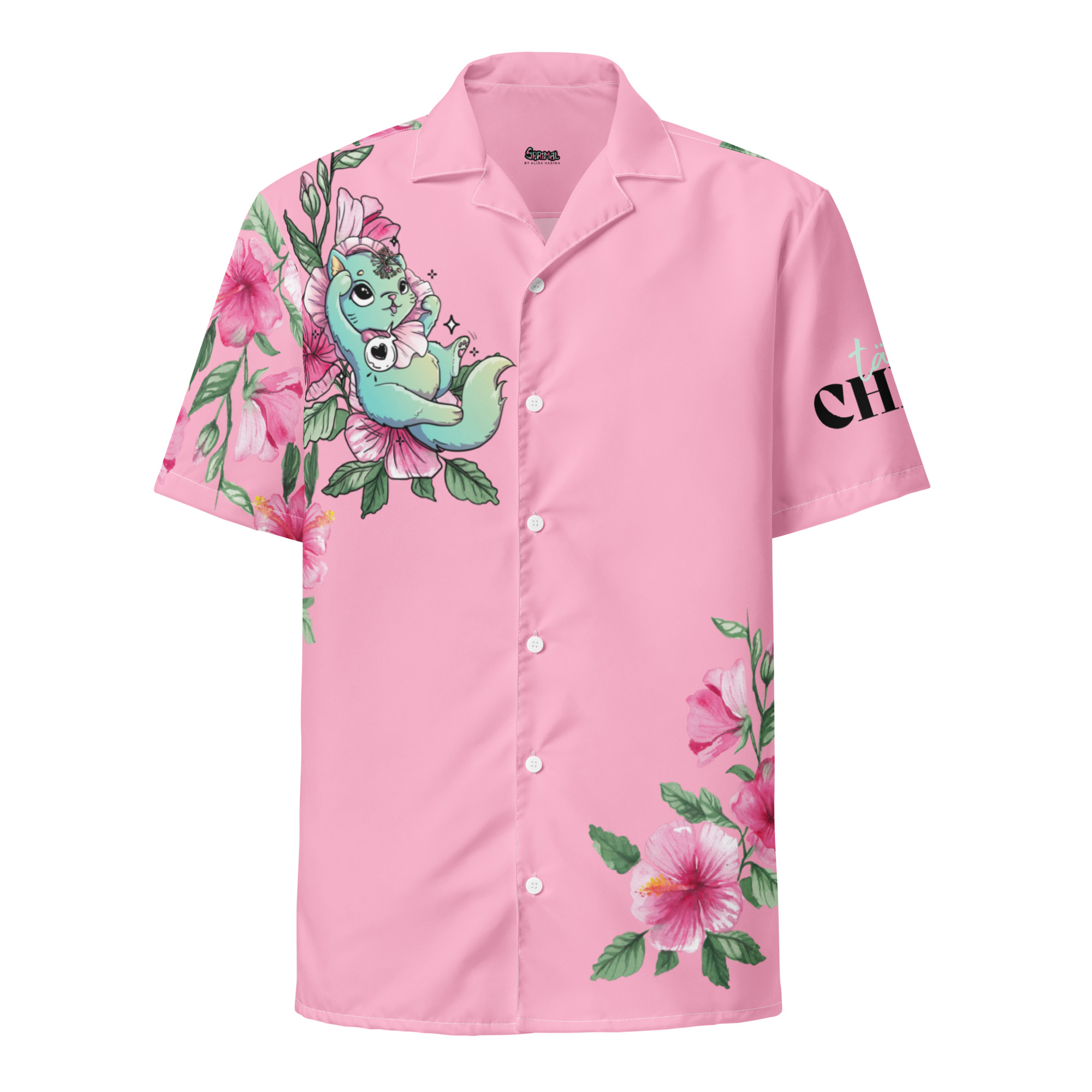 all-over-print-unisex-button-shirt-white-front-684d1569389ec.jpg Lühikeste varrukatega nööpsärk Hibiskass