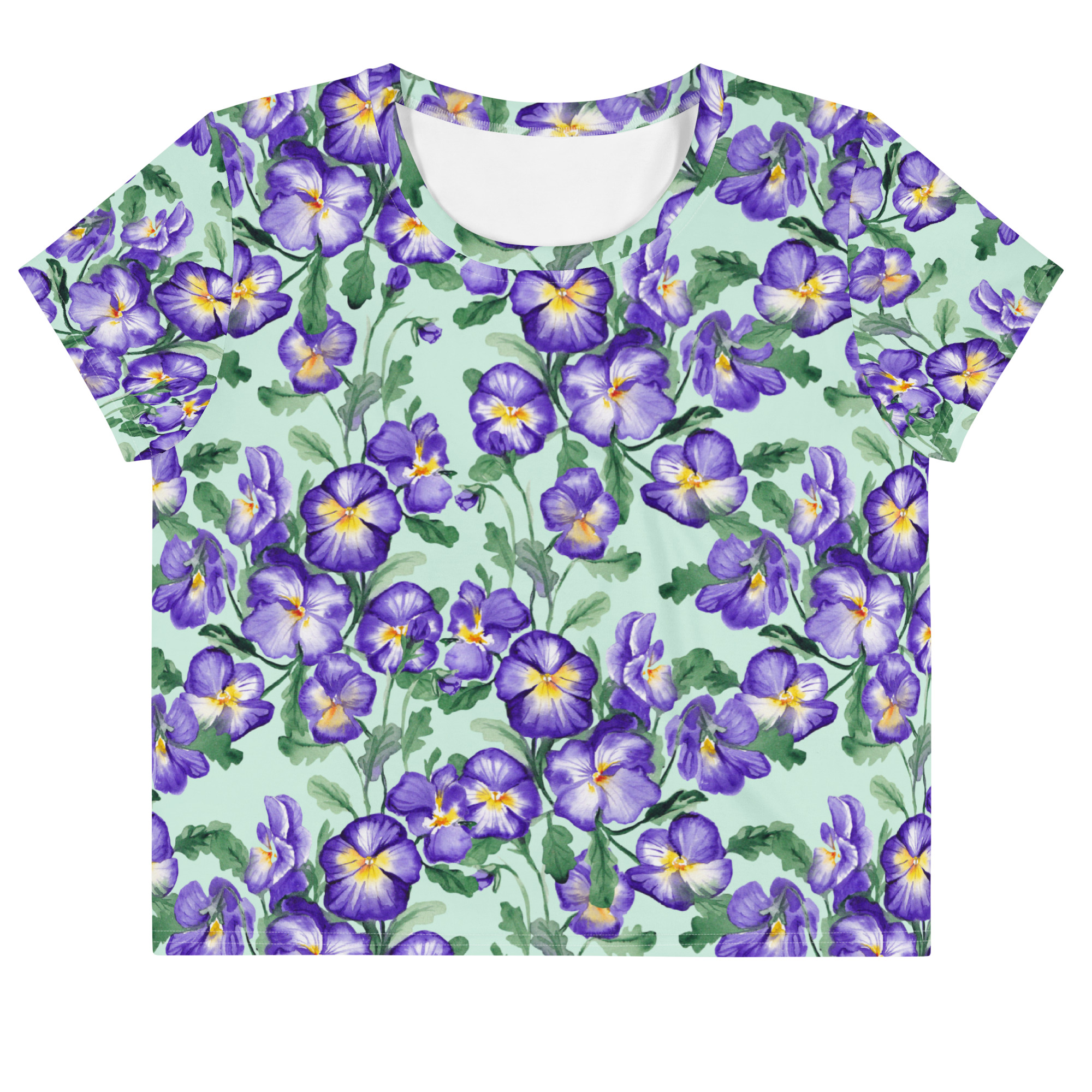 all-over-print-crop-tee-white-front-68a9beeeab5eb.jpg Graafiline kärbitud T-särk aedkannike