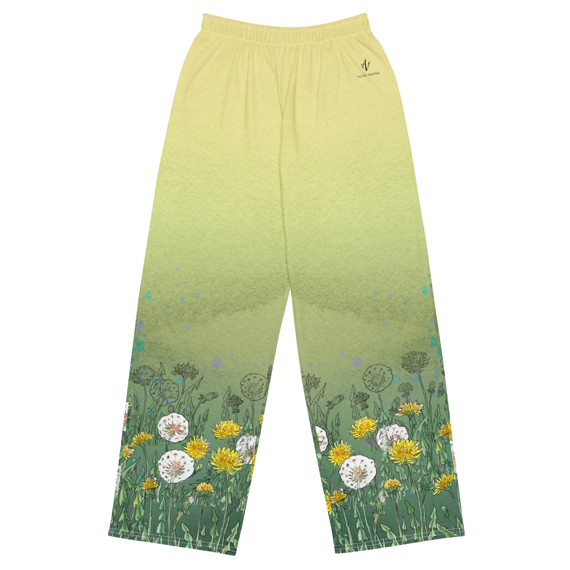 all-over-print-unisex-wide-leg-pants-white-front-68a1be4fa9d73.jpg Laiad püksid võilill