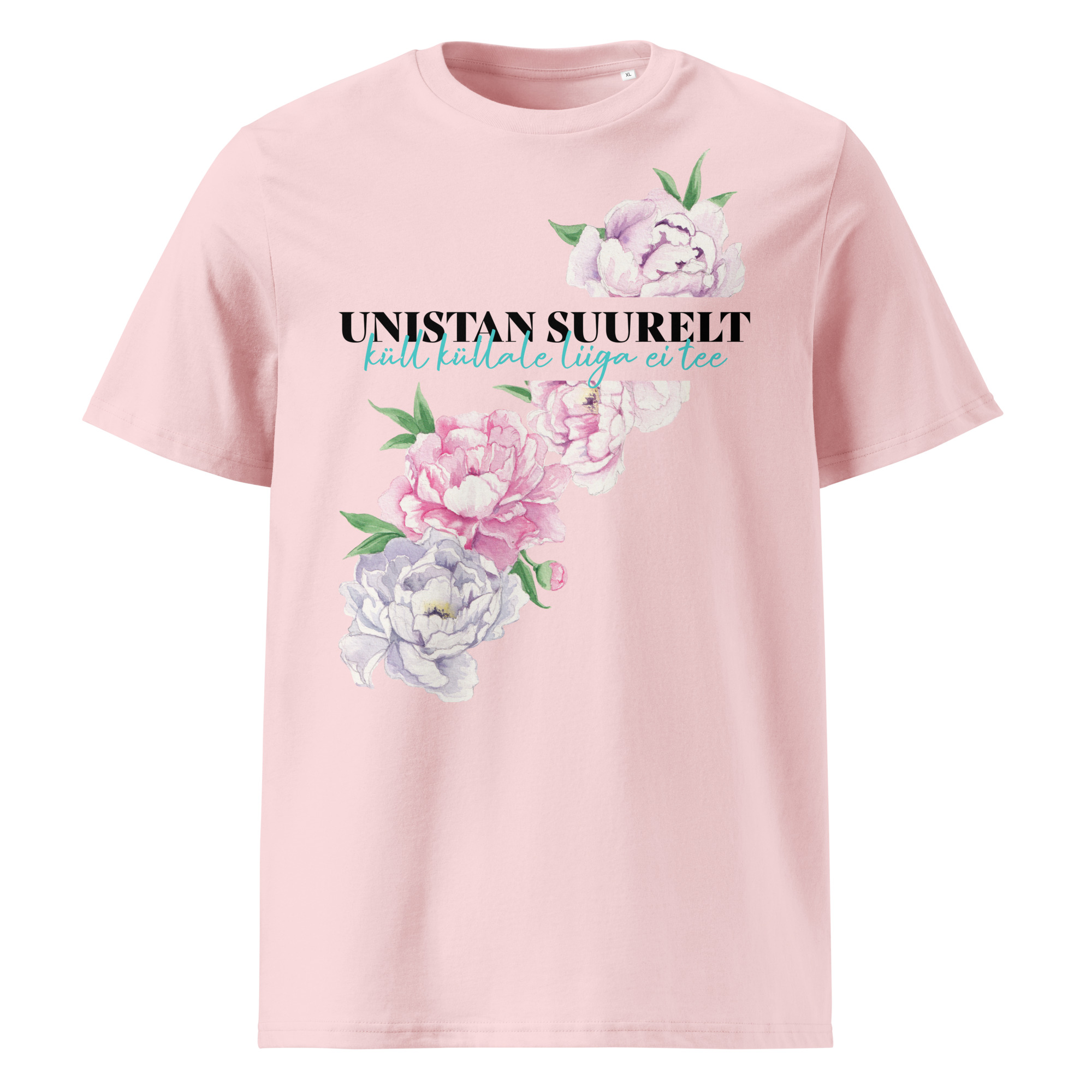 unisex-organic-cotton-t-shirt-cotton-pink-front-68b40d9a0275f.jpg T-särk pojengid