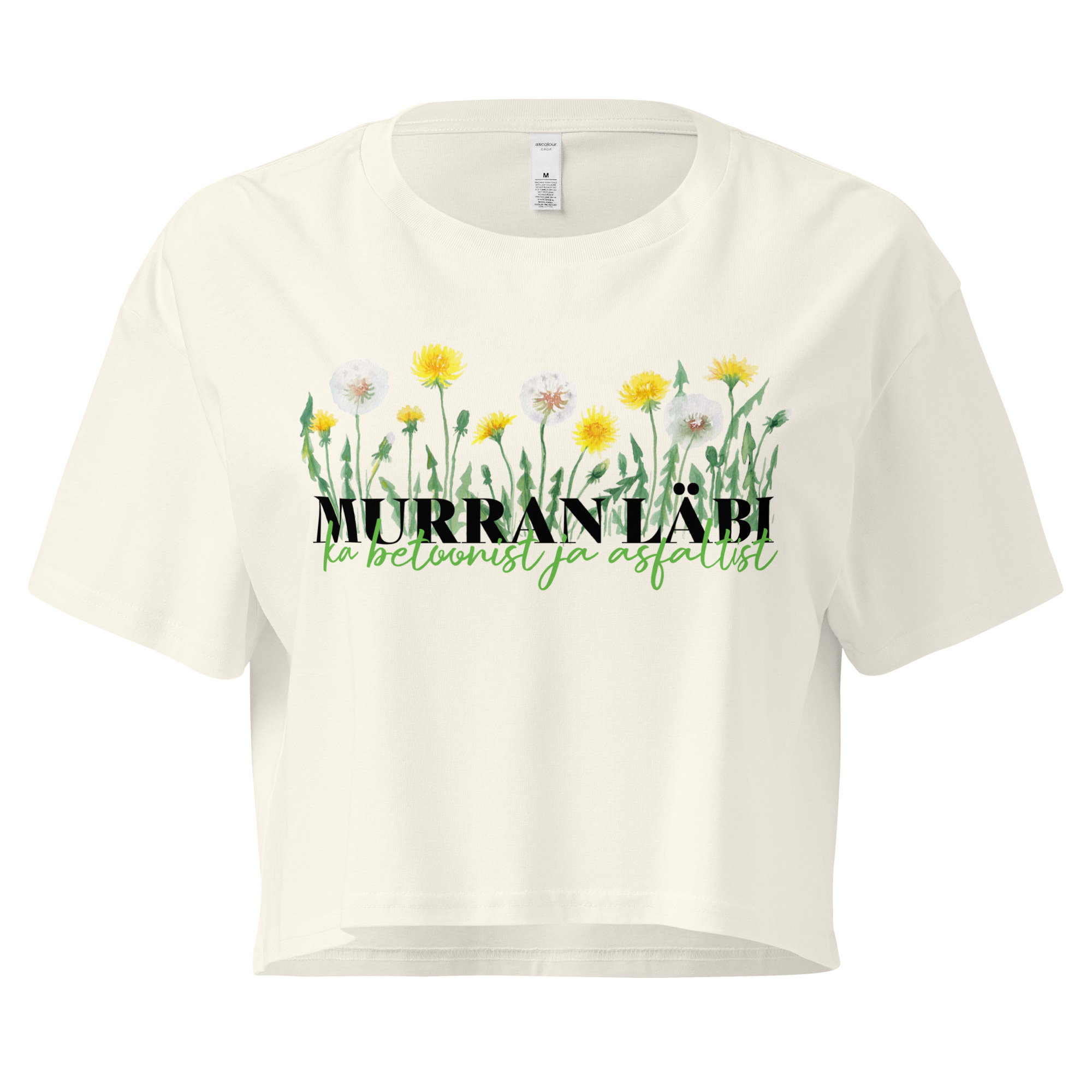 womens-crop-top-natural-front-68a09d054d7d6.jpg Kärbitud T-särk võilill
