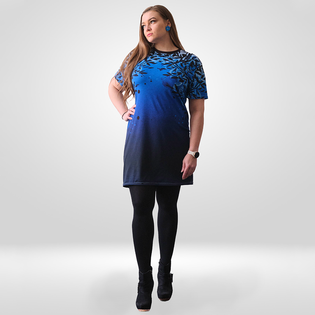 T-särk kleit Sügavsinine